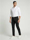 Herren-Chinohose Elastisch Slim Fit Black