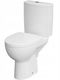 Cersanit Parva Λεκάνη Δαπέδου με Κάλυμμα Duroplast Soft Close Λευκή