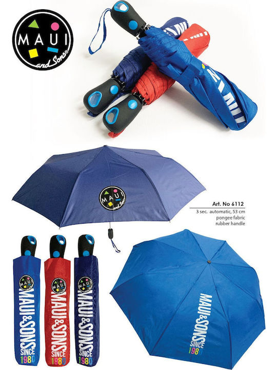 Chanos Umbrelă de Ploaie Pliabilă Automată Fuchsia
