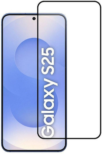 Sticlă Tempered Glass Pentru Samsung Galaxy S25 Plus S25 Edge Full Glue Compatibilă Cu Husă Blue Star 5D Neagră