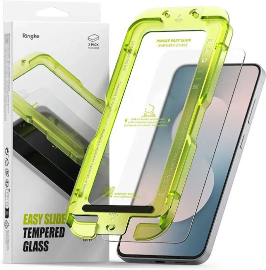 Σκληρυμένο Γυαλί Ringke Easy Slide Samsung Galaxy S25 Fe Clear 2 Pack