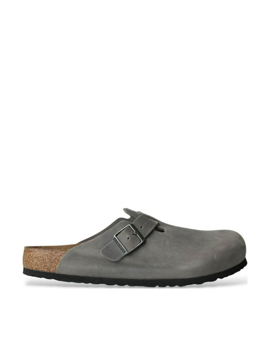 Birkenstock Boston Damen Clogs aus beigem Leder