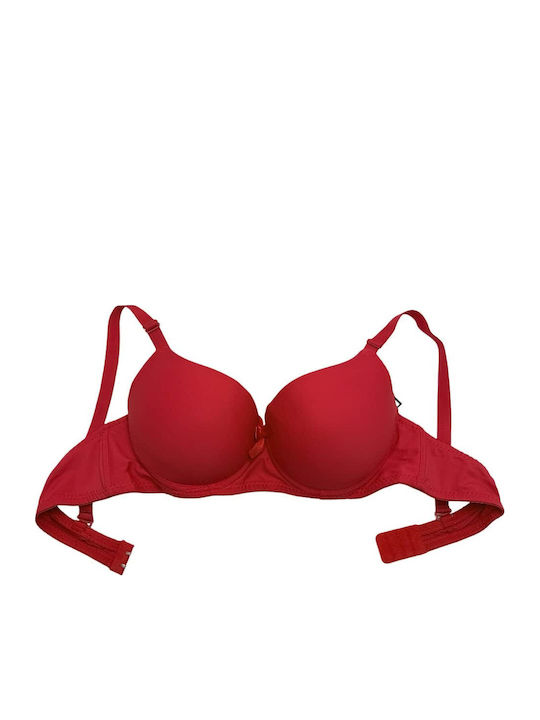 Roter Push-Up-BH mit Bügeln