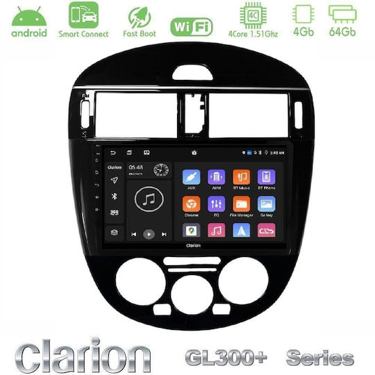Clarion Auto-Audiosystem für Nissan Pulsar 2015–2018 mit A/C (Bluetooth/USB/WiFi/GPS/Apple CarPlay/Android Auto) mit 9-Zoll-Touchscreen