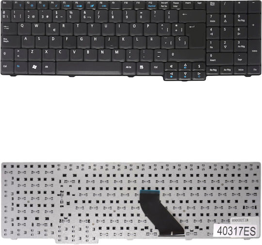 Tastatură Spaniolă Pentru Laptop Acer Aspire 5535 5735z 5737 6530g 7000 7100 7520 7720g 9300 9400 9420 9800 9920g 9j.n8782.r0m 9j.n8782.r0s Neagră Cod.40317es
