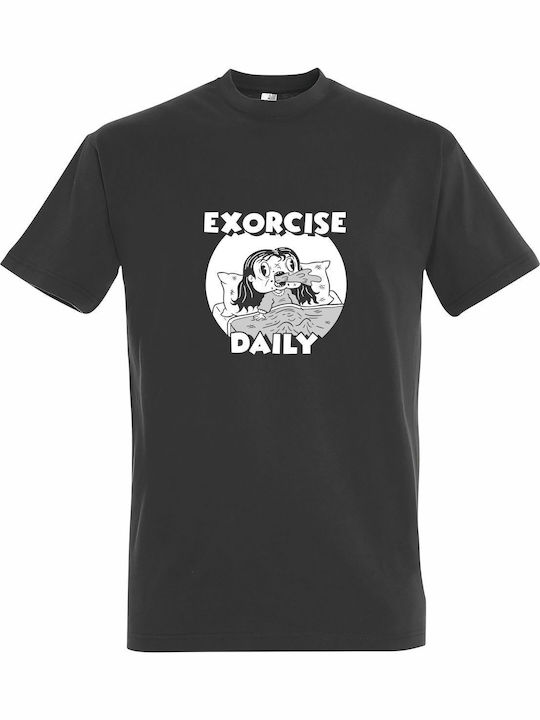 T-shirt Unisex " Exorcise Daily Funny Horror De...