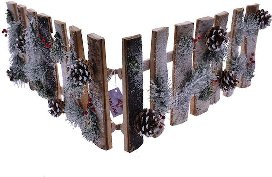 Bakaji Christmas Wooden Figure Fence 50 cm High