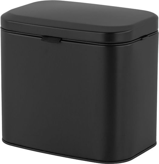 Relaxdays Coș de Gunoi pentru Dulap din Plastic 4 L Negru