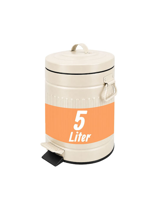Relaxdays Coș de Gunoi Metalic cu Pedală 5 l