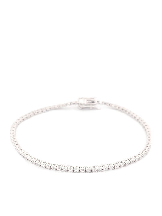 Brățară Riviera pentru femei din argint cu zircon 17,5 cm Brățară Riviera pentru femei din argint cu zircon 17,5 cm