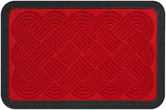 Relaxdays Covoraș de Intrare Roșu x60 cm