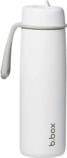 B.Box Stainless Steel Kids Batman Thermos Bottle with Pop-Up Spout White 690ml