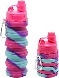 Kids Silicone Water Bottle Fuchsia 500ml