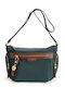 Green Fabric Women's Shoulder Bag