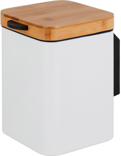 Relaxdays Coș de Baie din Inox 3 l Alb
