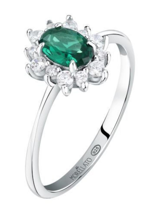 Morellato Single Stone Ring in Silver with Zircon