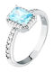 Morellato Single Stone Ring in Silver with Zircon