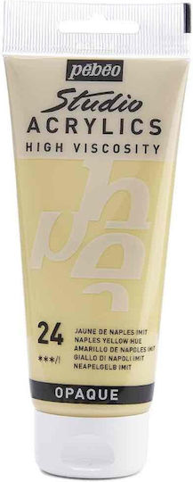 Studio Acrylics Painting Acrylic 100ml Pébéo 24 Naples Yellow Hue