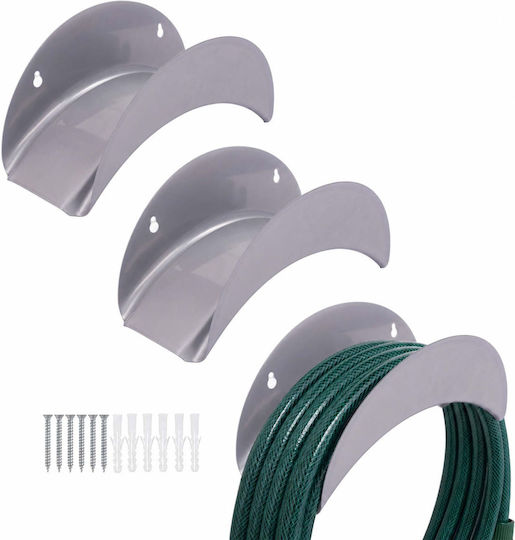 Relaxdays Hose Holder Set 3 Silver