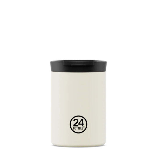 24Bottles Handled Tumbler Thermos Stainless Steel BPA Free 350ml Cotton with Straw and Handle