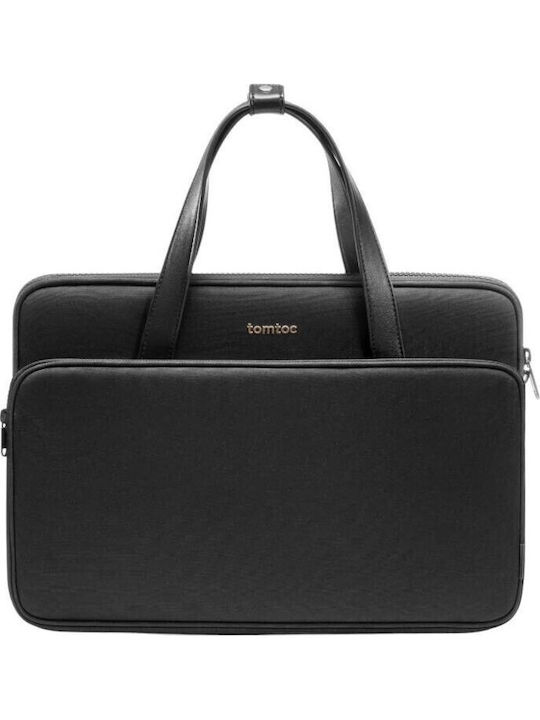 tomtoc Waterproof Shoulder / Handheld Laptop Bag 13.5" in Black Color