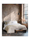 Nima Kenya King Size Bed Sheet Set 270x280 cm Beige (4 pcs)