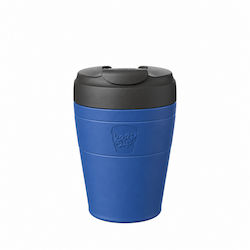 Keep Cup Commuter M Pahar Termos din Oțel Inoxidabil 340 ml Pahar pentru Cafea Cobalt Black Albastru Negru