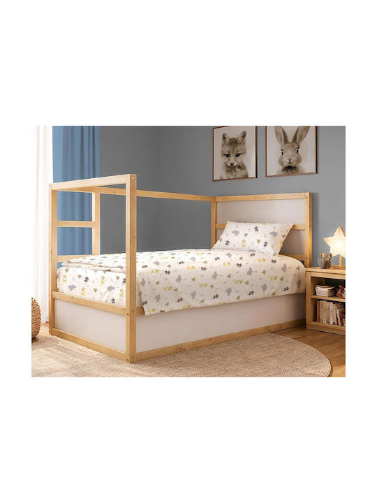 Dimcol Kids Single Duvet Set with Pillowcase Ha...