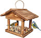 Hrănitoare pentru Păsări Relaxdays 10052385_972, Din Lemn de Molid, Design Deschis, Maro Natural, 22 X 26 X 22 Cm