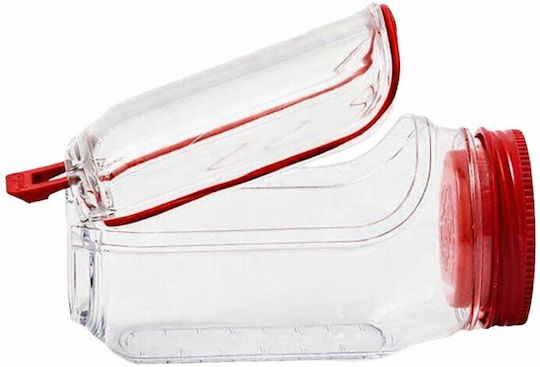 Recipient pentru Alimente din Plastic Roșu 1 l