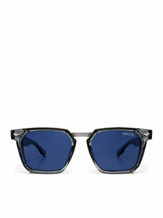 Ghetto Unisex Sonnenbrille Smoky Transparent / Dunkelblau