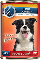 4dog Hrană Umedă pentru Câini la Conservă 415 g