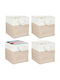 Relaxdays Plastic Storage Box 30x30x30cm 4 Pieces