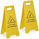 Wet Floor Warning Signs Relaxdays Set 2 Yellow Black Foldable