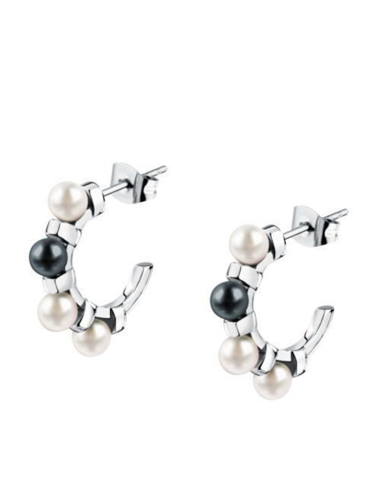 Karl Lagerfeld Pearl Earr Ss Sh.pearl Wh+d.grey 1.8cm