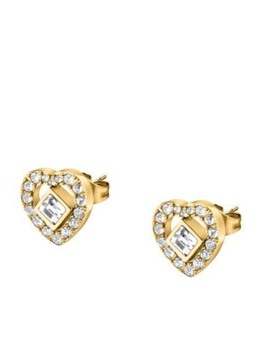 Karl Lagerfeld Lights Earr Ss Yg Crystal White 1cm