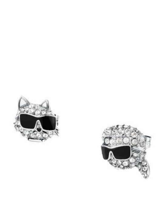 Karl Lagerfeld Charms Earr Ss Crystal White 1.3cm Karl Lagerfeld Charms Earr Ss Crystal White 1.3cm