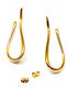 Ohrringe Goldfarben Stahl Mit Steckverschluss 4,5 cm Creole Tatu Moyo