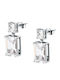 Karl Lagerfeld Lights Earr Brass Rh Cz White 2.3cm