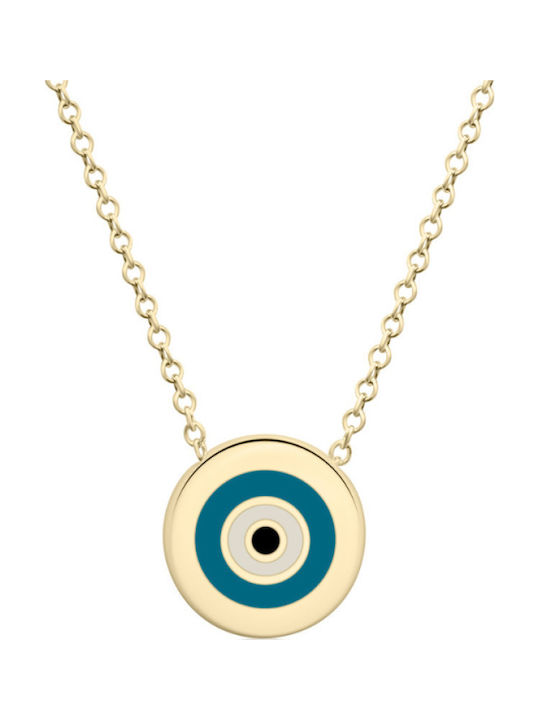 Chrilia 9K Gold Eye Necklace