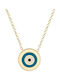 Chrilia 9K Gold Eye Necklace