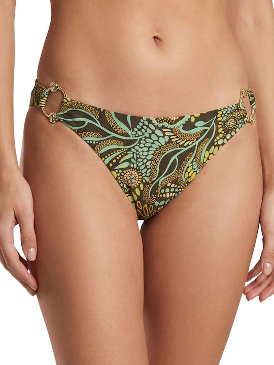 Guess Bikini-Slip Grün/Mehrfarbig