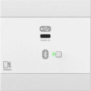 Audac Nwp400/w Panou de intrare audio de rețea USB Type-C + Jack de 3,5 mm, 4 Canale, Versiunea Albă