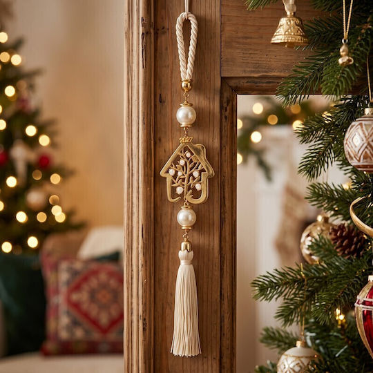 Grekas Gold Metal Little Tree Hanging Lucky Charm 33cm