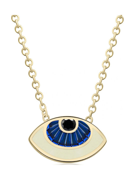 Chrilia 9K Gold Evil Eye Necklace