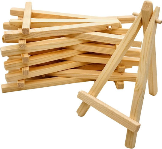Set de 10 Șevalete Mici din Pin Natural 15 X 8 Cm 5.9 Inch pentru Fotografii, Pânze Mici, Numere de Masă pentru Nuntă, Punguțe, Carduri de Mulțumire, Cărți de Vizită, Proiecte Creative DIY
