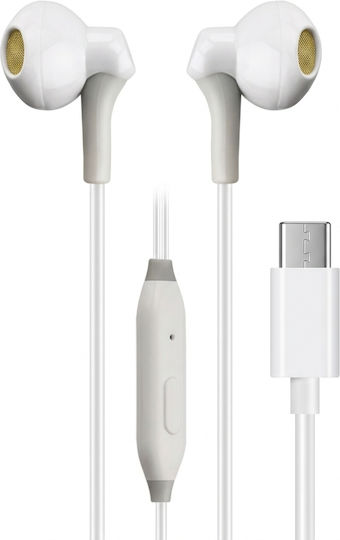 Lw-e03 In-ear Handsfree Earphones with USB-C Plug White