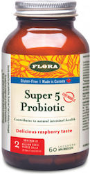 Flora Super 5 Supplement with Probiotics 60 Capsules Flora Super 5 Supplement with Probiotics 60 Capsules