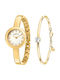 Women's Battery Watch 24mm with Gold Metal Bracelet