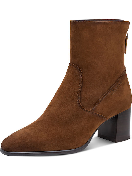 Tamaris Braune Damen-Lederstiefeletten